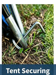 20pcs/30pcs Garden Tent Stakes, High-Quality Corrosion-Resistant Sharp Slanted Head Heavy-Duty Reusable Straight Round Metal Stakes, Sturdy Ground Pegs For Camping, Yard Landscaping, Beach Picnic, All-Season Outdoor Scenarios - Type 7 Ground Stakes - View 4