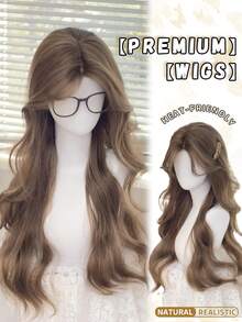alicegarden 28 Inch Lace Front Wig, Natural Wavy Style, Stunning Brown, Middle Part Design, Suitable For Women's Daily, Party, Cosplay Use, Natural And Durable, Women's Wig Gift (Accessories Not Included), Halloween - Brown - View 4