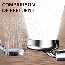 Silver Handheld Shower Head Set With On/Off Button, Flexible Hose And Adhesive Wall Mount, Bathroom Accessory - Shower Head - View 6