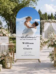Personalized Elastic Arch Cover - Custom Backdrop Frame For Weddings, Birthdays And Events, Suitable For Dome, Multiple Sizes Available, Polyester Material, No Power Required, Perfect For Christmas, Halloween, Valentine's Day, Mother's Day, Etc., Event Backdrop | Modern Arch Design | Polyester Elastic -- (Arch Not Included, Fabric Backdrop Only) - Multicolor - View 2