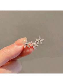 1pc High-End Floral Women's Brooch Pin, Niche Anti-Exposure Clothing Fastener Decorative Accessory - Gold - View 3