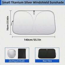 Car Sunshade, Large Size Car Front Windshield Sunshade, Foldable Front Window Sunshade With Storage Bag, UV Protection Heat Insulation Cooling Cover, Sedan, SUV, MPV, Van, Truck Interior Dashboard Protector, Summer Car Accessories, Car Travel Essentials - Multiple Styles - View 14