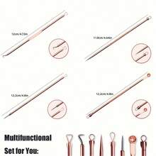 Set de 4 piezas de agujas para eliminar puntos negros y acné, herramienta de limpieza de poros faciales, removedor de puntos negros, producto de belleza, cuidado de la piel, spa, autocuidado, herramienta de cuidado de la piel, cuidado facial, suministros de esteticista, piel, limpiador, cuidado facial - Multicolor - Ver 3