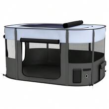 Foldable Dog Pen With Storage Bag For Indoor/Outdoor Use, Portable Pet Playpen, With Ground Stakes - T0001-01-7005 - View 12