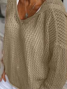 Sweater Ukuran Plus - Khaki - View 2