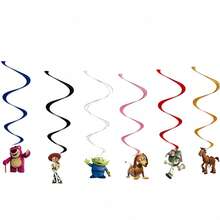 Disney Toy Story Cowboy Birthday Party Pull Flag Spinner Cake Topper Decoration Set - Multicolor - View 5
