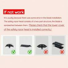 Reusable Women's/Men's Razor, Rose Gold Double Blade Safety Razor With 10 Blades, Suitable For Women And Girls, Handle With Safety Guard Razor Beauty Tool, Suitable For Personal Care, Men's And Women's Body Hair Removal, Suitable For All Skin Types. And Convenient, Vanity, Travel, Bedroom, Bathroom, Suitable For Women Beginners, Travel And Home Essential. - Safety Razor - View 5