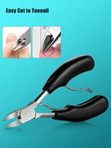 Set Perawatan Kuku Tebal Profesional 7 Buah, Bahan Stainless Steel, Termasuk Gunting Kuku Sudut Besar, Tang Pemotong, Pemangkas Kuku Tertanam & Perawatan Kaki Harian - MultiWarna - View 4