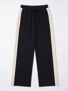 GRDR Men's Summer Casual Loose Drawstring Elastic Waist Wide Leg Long Pants With Draped Lazy Style - Black - View 6