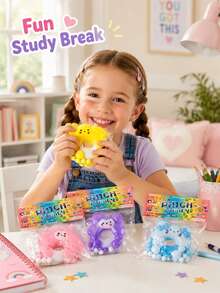 Cute Squeeze Family Donut Squishy Toy, Super Soft Slow Rebound Squeeze Toy, Cute Colorful Donut Shaped Stress Relief Ball, Portable Sensory Relief Toy, Suitable For Relieving Stress And Anxiety, Perfect For Students, Office Workers And Party Gifts Desk Toy - Multicolor - View 8