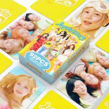 Hearts2Hearts Lemon Tang Summer Album, H2H Xinmei Beach Fresh Lomo Card Korean Girl Group Fan Gift Box, H2H Xinmei Lemon Candy Summer Sailor Outfit Photo Card + Planner Stickers, Double-Sided Collectible Cards Fan Support Gift - Multicolor - View 2