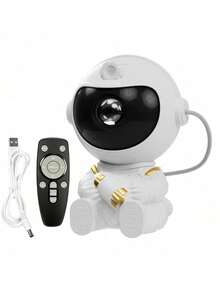 1pc Astronaut Starry Sky Projection Light, Astronaut Starry Sky Atmosphere Night Light, Plastic Astronaut Laser Nebula Light With Backpack Button Display, Remote Control - Multicolor - View 15