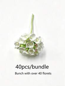 Mehrfarbiger Mini-Blumenstrauß aus Kunstblumen, kleine künstliche Blumenstiele, geeignet für DIY-Basteln, Hochzeits-Ansteckblumen, Scrapbooking, Dekoration und Brautstrauß-Accessoires - Verschiedenfarbig - Übersicht 11