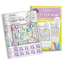 Serie de Actividades de Aprendizaje del Alfabeto – Trazado de Letras, Colorear, Búsqueda de Palabras & Juegos de Emparejamiento, Práctica Divertida del ABC para Habilidades de Lectura & Escritura - Actividad de aprendizaje del alfabeto - Ver 5