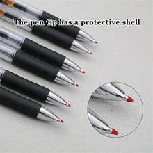 23/33pcs Retractable Ballpoint Pens, Large Capacity 0.5mm Black/Red/Blue, Replaceable Refills, Student Stationery - A - View 2