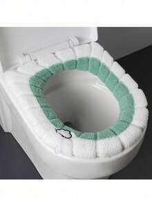 1pc Creative Pumpkin Pattern Toilet Seat Cover, Universal Fit, Warm Toilet Seat Cushion, Portable Home Winter Style, With Handle, Washable, Reusable - Multicolor - View 8