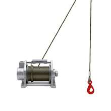 3/8 Inch 50 Ft 6x25 IWRC Steel Wire Rope With Self-Locking Safety Hook, 2469.18 Lbs Rated Load Extra Improved Plow Steel Cable For Construction Logistics Lifting Towing Emergency Rescue Household Use - Modern - View 8