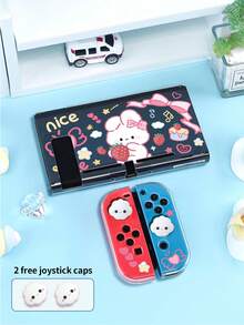 New Switch 2 Protective Case (2025) Game Accessory, 1pc Compatible With Switch 2/Switch OLED/Switch NS/Lite, Cartoon Strawberry Rabbit Pattern Protective Shell, Storage Bag, Switch Battery Version Game Console Accessory Protective Case, Anti-Scratch Cover, Free Joystick Cap, Best Gift Compatible With Switch Game Players. - Multicolor - View 22