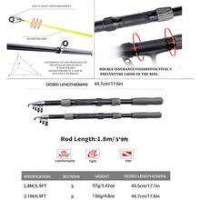 Portable Telescopic Fishing Rod With Rotating Reel Full Fishing Tackle Set, Includes Realistic Frog Lure, Metal VIB Hard Bait, Storage Bag, Easy Assembly, Suitable For Beginner Fishing, Applicable To Lakes, Rivers, Shore Fishing - Set - View 4