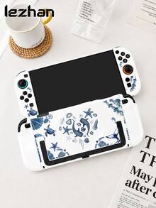 1 pieza Funda protectora con patrón oceánico, compatible con Switch2/Switch OLED, accesorio de consola de juegos de nueva generación Switch2, bolsa de almacenamiento de consola de juegos, mejor regalo para jugadores de SWITCH - Multicolor - Ver 13