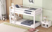 Kids Bed With Frame - Pine Wood Grey 90x200cm - 白色 - 查看 5