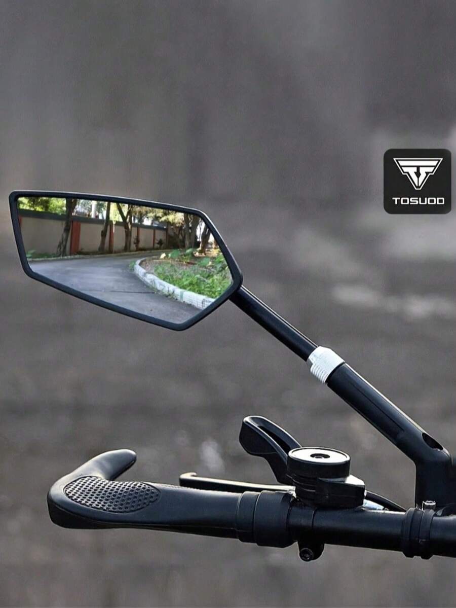 TOSUOD 1 cái/1 cặp gương chiếu hậu xe đạp xoay 360° kéo dài được, gương phản chiếu độ nét cao, gương chiếu hậu gắn tay lái xe đạp, chỉ tương thích với xe đạp địa hình hoặc xe đạp tay lái tròn