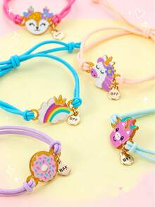5 Piezas Pulsera Decorada Con Dibujos Animados Para Niñas - Multicolor - Ver 4