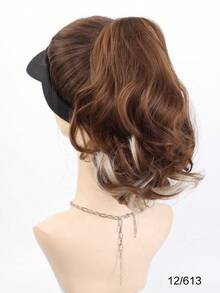 Synthetic Wavy Ponytail Extension Hairpiece Short Curly Claw Clip Ponytail For Women Heat Resistant Pony Tail Clip Fake Hair - Multicolor - View 11