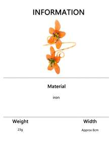 1pc Niche Tie-Dye Resin Flower Multi-Layer Arm Cuff, Contrast Orange & Purple Floral Spiral Metal Arm Ring, Beach Outfit Decorative Arm Accessory - Flower Armband - View 9