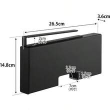戸棚下 ポリ袋収納ホルダー スリム ホワイト W3. 6×D26. 5×H14. 8cm タワー tower 収納ケース 浮かせる収納 取り出しやすい 10250 - ブラック + W3.6*D26.5*H14.8cm - チェックする 8