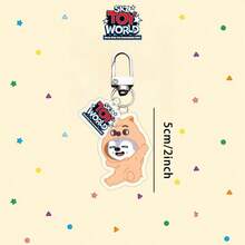 1 Set 8pcs SKZOO SKZ TOY WORLD Keychain, Cute Animal Series With Clothes Keychain Pendant, Suitable For Fans And Gifts - Multicolor - View 3