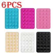 6pcs/5pcs/4pcs/3pcs Silicone Grip Phone Suction Cup Holder Set, Compatible With All Phones: Adhesive Phone Grip For Selfie And Video, Suitable For Shower And Wall Mount, Gift For Friends, Halloween Gift - Multicolor - View 90