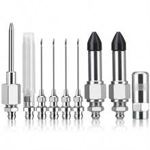 9Pcs Brand New Grease Gun Needle Nozzle Kit With Adapter Fitting Adapter Tool - A - 查看 8