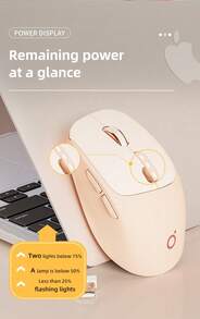 EWEADN Q5 Wireless Bluetooth Silent Mouse Ergonomic Design For Girls Laptop Office Gaming Rechargeable - View 4