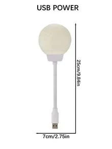 1個USB月亮造型LED小夜燈，USB插電式，月亮形氛圍燈，臥室床頭裝飾燈，助眠燈，適用於室內、臥室、客廳、房間、辦公室、書桌環境照明，生日禮物，完美節日禮物 - 暖白光 - 查看 10