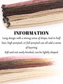 Synthetic BB Clip Dreadlock Hair Extensions Dreadlock Extensions Hip-Hop Ombre Hair Extensions, African Tribe Style - Multicolor - View 4
