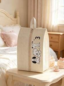 Cute Cartoon Print Travel Storage Bag Lightweight Mesh Clothes Packing Cubes Portable Zipper Shoe Bag Drawstring Underwear Cosmetic & Makeup Pouch - View 6