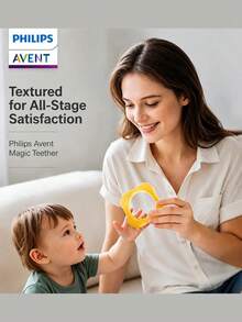 Philips Avent Baby Ring Silicone Teether, 30° Liquid Silicone, UV Anti-Static Treatment, Designed For Infants - Multicolor - View 11