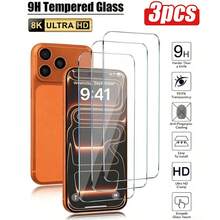 3片裝相容 iPhone 17、15 Pro、13 Pro 高畫質玻璃螢幕保護貼，易安裝，手機配件，9H 硬度，玻璃材質，防水防刮，相容 iPhone 17 螢幕保護貼，相容 iPhone 15 Pro 螢幕保護貼，相容 iPhone 13 Pro 螢幕保護貼 [國際版非本地版] - 彩色 - 查看 2
