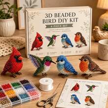 1 buah Kit DIY Hewan Manik-Manik Mini 3D Baru 2026, Set Mosaik Manik-Manik Burung & Hewan Halaman Belakang Lucu Buatan Tangan, Hadiah Dekorasi Kreatif Penghilang Stres untuk Dewasa, Remaja & Pemula - beraneka warna - View 1