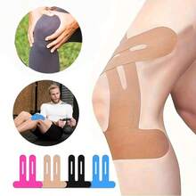 4pcs Of Pre-Cut Sports Tape-Knee Muscle Support, Support Marathon, Running, Cycling, Soft, Flexible, Breathable And Durable - Multicolor - View 10
