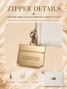 Lancôme 蘭蔻菁純化妝包，拉鍊密封、大容量、輕易收納、居家旅行通勤通用，全人群適用 - 白色 - 查看 7