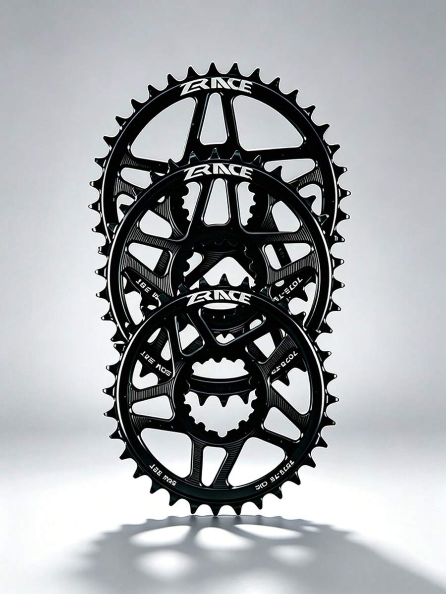 ZRACE 10/11/12速 MTB 鏈輪 7075AL CNC 3mm 偏移量 適用於 3 孔直裝式曲柄組 黑色 - 黑色 - View 1