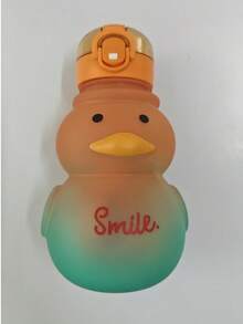 Cute Yellow Duck Water Cup, Summer Highly Attractive Creative Large Capacity Pop-Up Water Bottle With Straw, Plastic Big Belly Cup - Multicolor - View 9