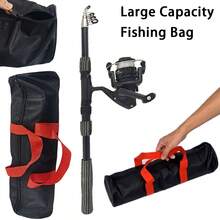 Portable Telescopic Fishing Rod With Rotating Reel Full Fishing Tackle Set, Includes Realistic Frog Lure, Metal VIB Hard Bait, Storage Bag, Easy Assembly, Suitable For Beginner Fishing, Applicable To Lakes, Rivers, Shore Fishing - Set - View 6