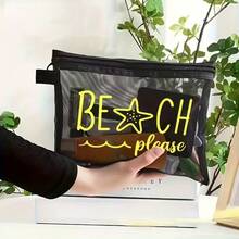 Mesh Makeup Bag Toiletries Storage Pouch Travel Accessories - Multicolor - View 6