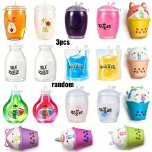 POKOJA LAND 3pcs/3D Milk Tea Cup Squeeze Toy Stress Relief Decor Creative Pressure Release Gift - Multicolor - View 13