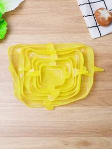 1/6pcs Silicone Stretch Lids, Food Bowl Covers, Reusable Food Saver Lids, Expandable Multi-Function Fruit & Vegetable Fresher Covers, Sealing Lids, Food Storage Containers, Reusable, Kitchen Accessories, Kitchen Storage Essentials, Tableware, Silicone Bowl Covers, Microwave Covers, Sealing Lids, Silicone Sealing Lids, Household Items - Multicolor - View 18