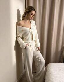 Women Knit Tops - White - View 9