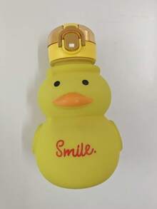Cute Yellow Duck Water Cup, Summer Highly Attractive Creative Large Capacity Pop-Up Water Bottle With Straw, Plastic Big Belly Cup - Multicolor - View 11
